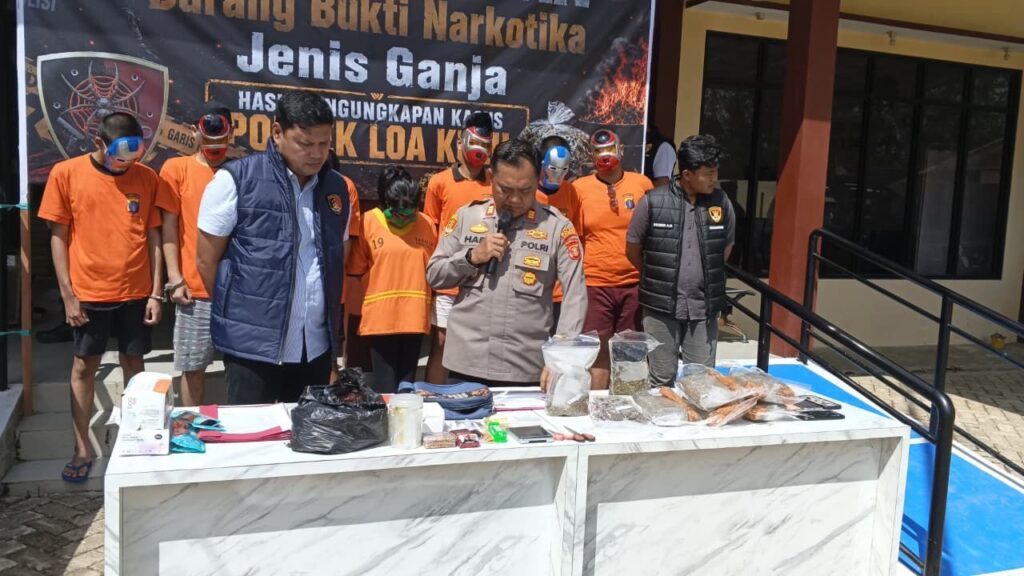 Polsek Loa Kulu Bongkar Jaringan Ganja 3,3 Kilogram