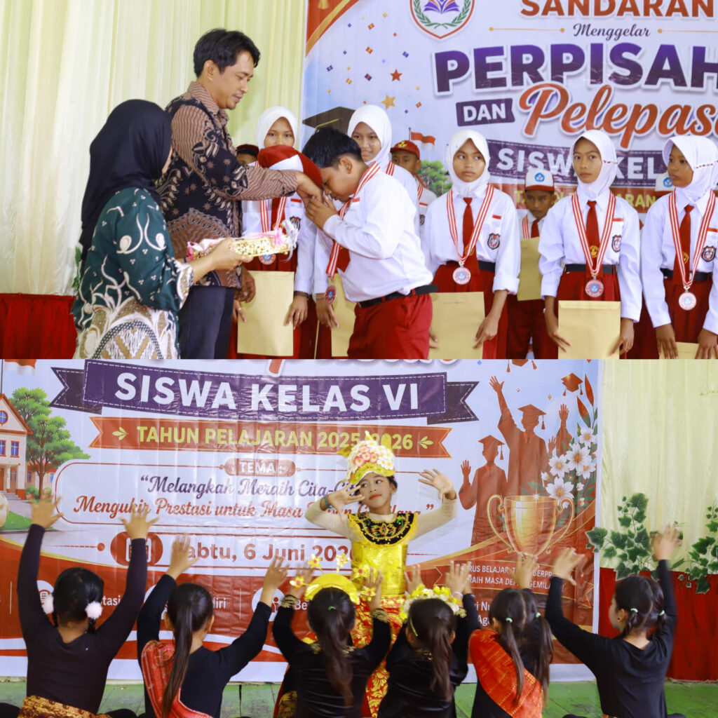 Perpisahan SDN 009 Sandaran Penuh Haru, Lepas 29 Siswa dan Antar Guru Senior Menuju Purna Tugas